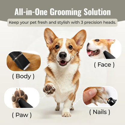 Geoorood Dog Clipper, Low Noise Dog Grooming Kit with Rechargeable Battery and LED Display, Cordless Electric Quiet Hair Clipper Set for Dogs, Cats, and Other Pets