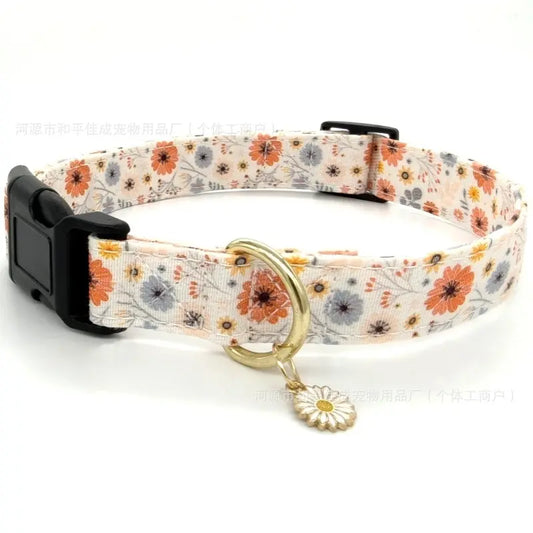Stylish Printed Dog Collar with Durable and Versatile Design, Adjustable for Comfort, Ideal for Puppies and Adult Dogs
