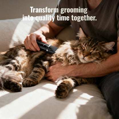 Geoorood Dog Clipper, Low Noise Dog Grooming Kit with Rechargeable Battery and LED Display, Cordless Electric Quiet Hair Clipper Set for Dogs, Cats, and Other Pets