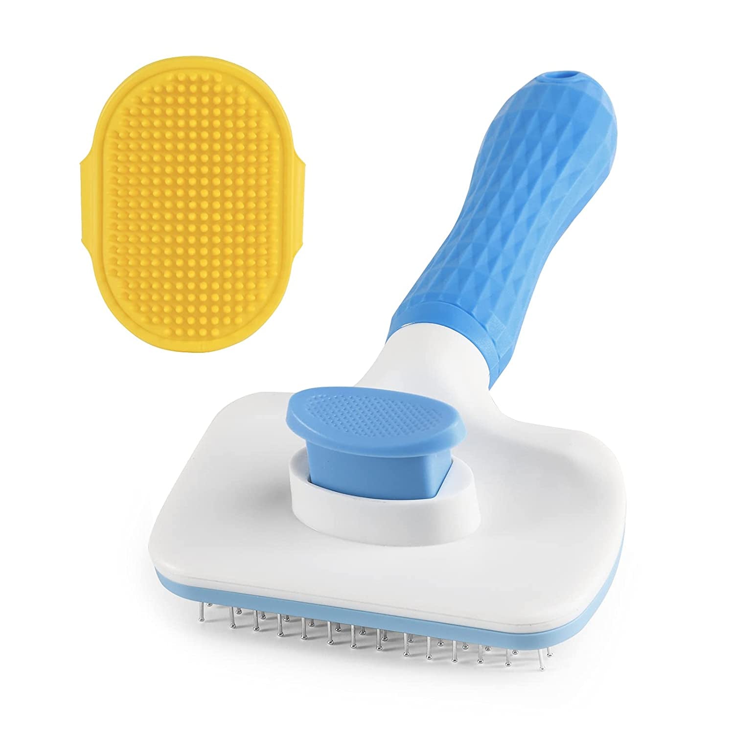 Dog Brush, Pet Deshedding Brush, Effectively Reduces Shedding by up to 90% Gently Removes Loose Undercoat, Mats Professional Deshedding Tools for Pets with Short Hair and Long Thick Hair Dogs & Cats