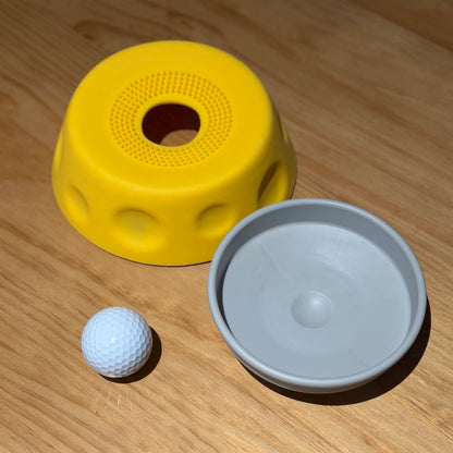 Professional Dog Slow Feeder Bowl with Rolling Ball and Liquid Treat Lick Bowl - 2-in-1 Enrichment Feeder with Suction Cups