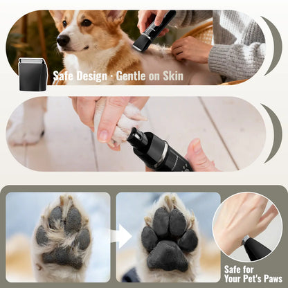 Geoorood Dog Clipper, Low Noise Dog Grooming Kit with Rechargeable Battery and LED Display, Cordless Electric Quiet Hair Clipper Set for Dogs, Cats, and Other Pets